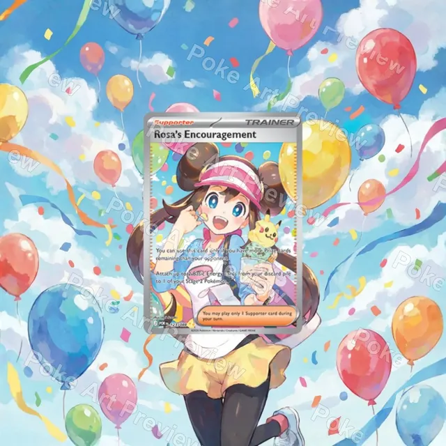 Rosa's Encouragement 123/88 Special Illustration Rare Pokemon TCG extension art gallery display