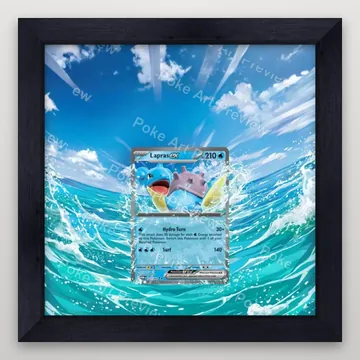 Lapras ex 22/88 Double Rare Pokemon TCG extension art premium collector display view 4