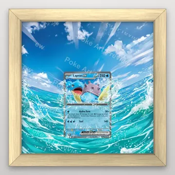 Lapras ex 22/88 Double Rare Pokemon TCG extension art premium collector display view 3