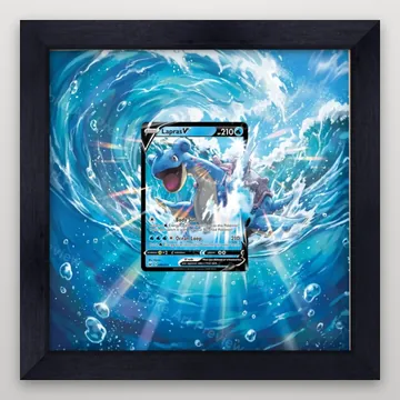 Lapras V 049/202 Swsh01 Sword and Shield Holo Pokemon TCG extension art top loader display view 4