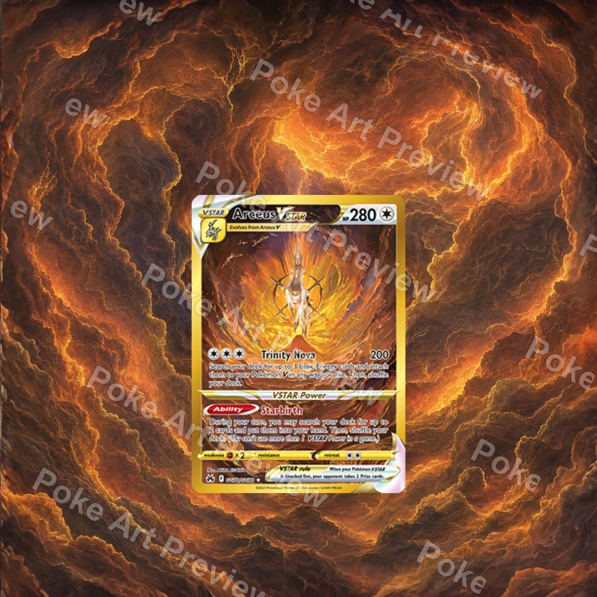 Arceus VSTAR GG70 Crown Zenith Pokemon TCG extension art collector display