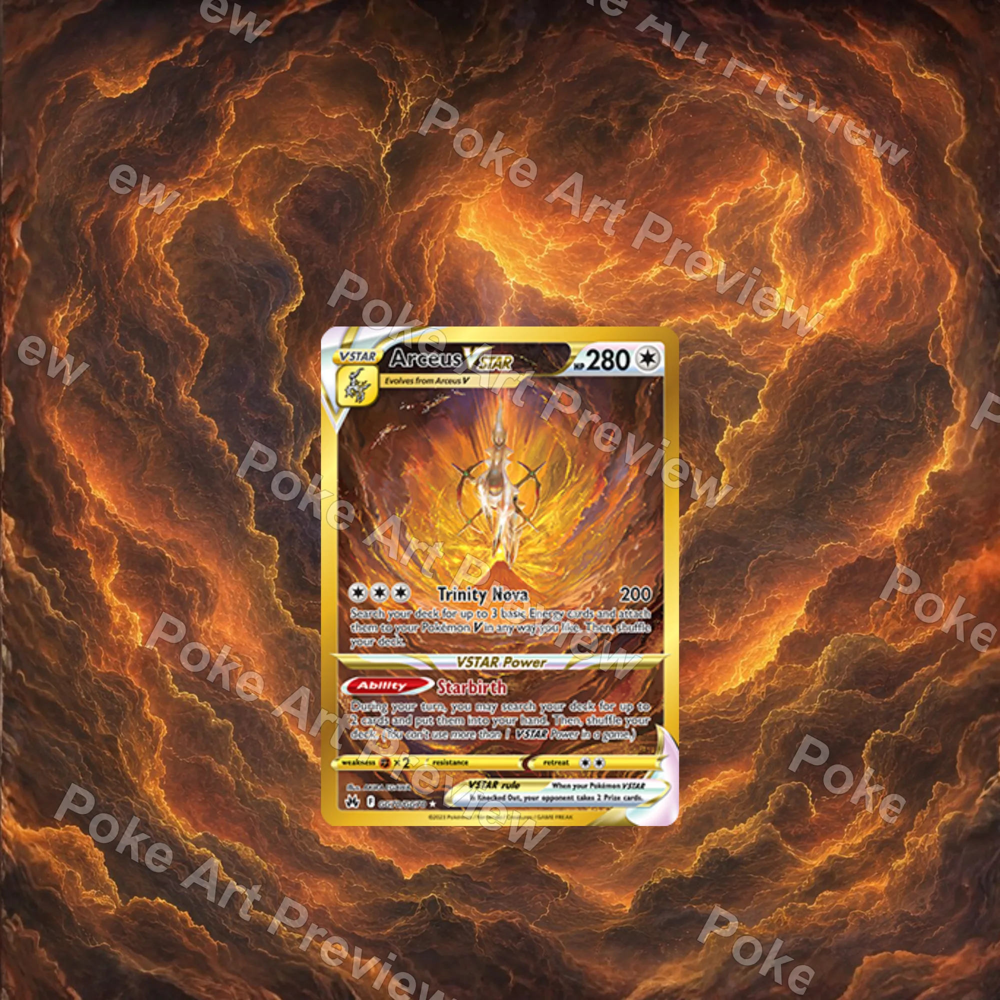 Arceus VSTAR Crown Zenith Pokemon TCG extension art collector display