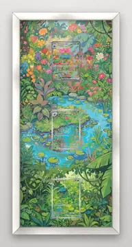 Bulbasaur, Ivysaur and Venusaur ex Scarlet & Violet 151 Pokemon TCG extension art collector display view 5