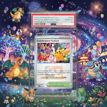 Celebratory Fanfare 028 Ace Trainer promo Pokemon TCG extension art collector display view 7