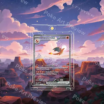 Charizard ex Scarlet & Violet 151 Pokemon TCG extension art collector display view 6