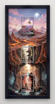 Charmander, Charmeleon and Charizard ex Scarlet & Violet 151 Pokemon TCG extension art collector display view 4