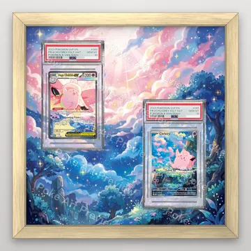 Clefairy Pippi 086/080 and Mega Clefable ex Mega Pixy ex 112/080 Nihil Zero M3 Pokemon TCG extension art collector display view 3