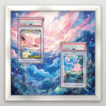 Clefairy Pippi 086/080 and Mega Clefable ex Mega Pixy ex 112/080 Nihil Zero M3 Pokemon TCG extension art collector display view 5