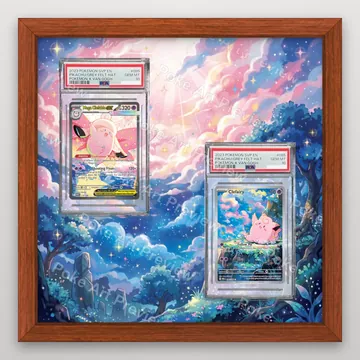 Clefairy Pippi 086/080 and Mega Clefable ex Mega Pixy ex 112/080 Nihil Zero M3 Pokemon TCG extension art collector display view 2