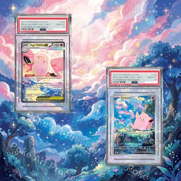 Clefairy Pippi 086/080 and Mega Clefable ex Mega Pixy ex 112/080 Nihil Zero M3 Pokemon TCG extension art collector display view 1