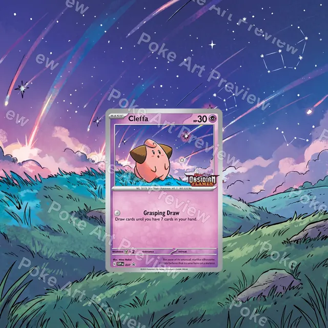 Cleffa SVP 037 promo Pokemon TCG extension art collector display