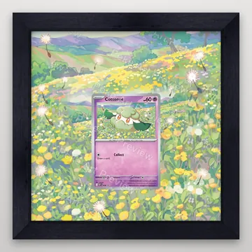 Cottonee SV1P 018 promo Pokemon TCG extension art collector display view 4