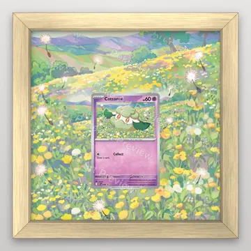 Cottonee SV1P 018 promo Pokemon TCG extension art collector display view 3