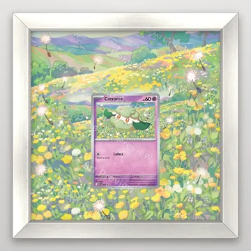 Cottonee SV1P 018 promo Pokemon TCG extension art collector display view 5