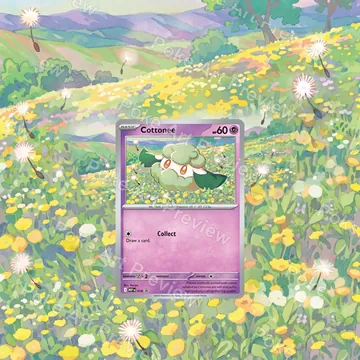 Cottonee SV1P 018 promo Pokemon TCG extension art collector display view 1