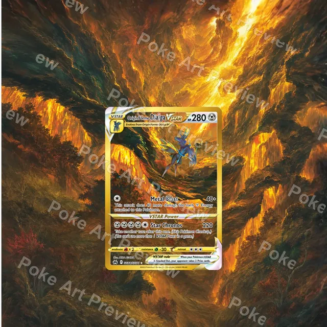 Origin Forme Dialga VSTAR Crown Zenith Pokemon TCG extension art collector display