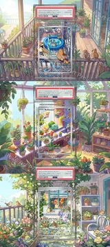 Squirtle, Bulbasaur and Charmander Scarlet & Violet 151 Pokemon TCG extension art collector display view 7