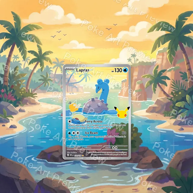 Lapras 131 30th Pokemon TCG extension art collector display
