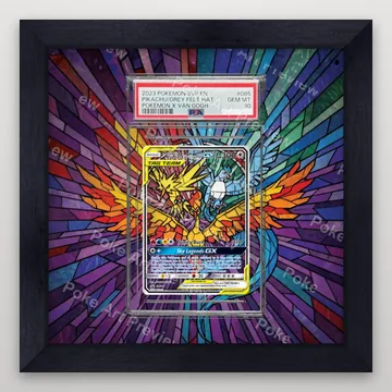 Moltres Zapdos Articuno GX SM210 PSA Hidden Fates Pokemon TCG extension art collector display view 4