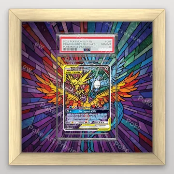 Moltres Zapdos Articuno GX SM210 PSA Hidden Fates Pokemon TCG extension art collector display view 3