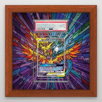 Moltres Zapdos Articuno GX SM210 PSA Hidden Fates Pokemon TCG extension art collector display view 2