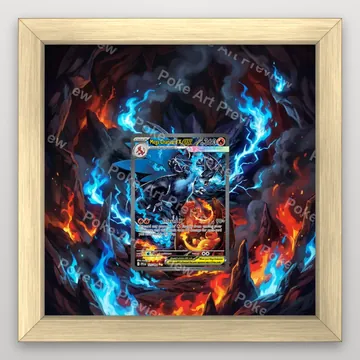 Mega Charizard X ex 109/094 Phantasmal Flames Pokemon TCG extension art collector display view 3