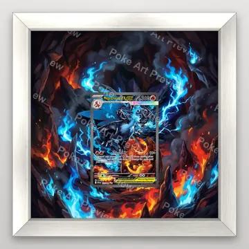 Mega Charizard X ex 109/094 Phantasmal Flames Pokemon TCG extension art collector display view 5
