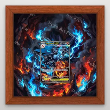 Mega Charizard X ex 109/094 Phantasmal Flames Pokemon TCG extension art collector display view 2