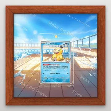 Misty's Psyduck 045/182 Destined Rivals Pokemon TCG extension art collector display view 2