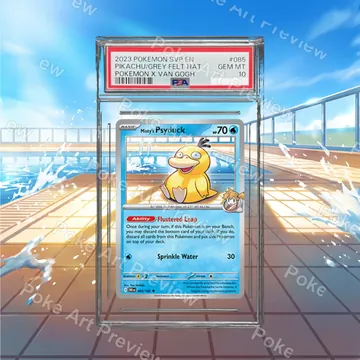 Misty's Psyduck 045/182 Destined Rivals Pokemon TCG extension art collector display view 7