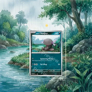 Paldean Wooper SV-P 041 promo Pokemon TCG extension art collector display view 6