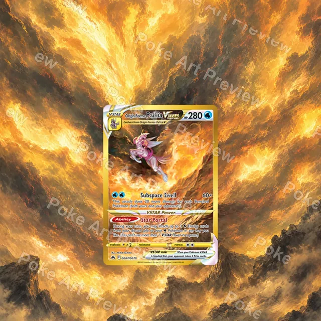 Origin Forme Palkia VSTAR GG67 Crown Zenith Pokemon TCG extension art collector display