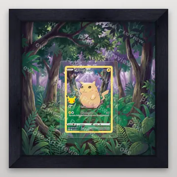 Pikachu 5 Celebrations Pokemon TCG extension art collector display view 4