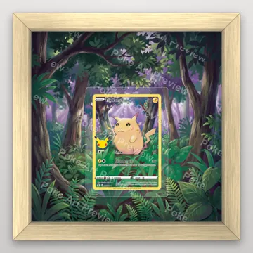 Pikachu 5 Celebrations Pokemon TCG extension art collector display view 3