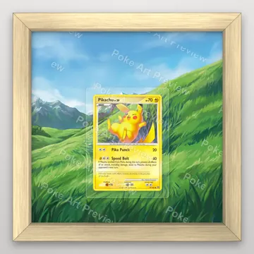 Pikachu 70 Stormfront Pokemon TCG extension art collector display view 3