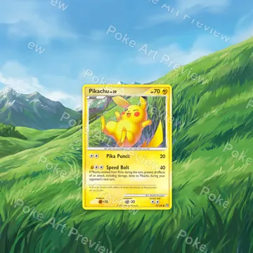 Pikachu 70 Stormfront Pokemon TCG extension art collector display view 1