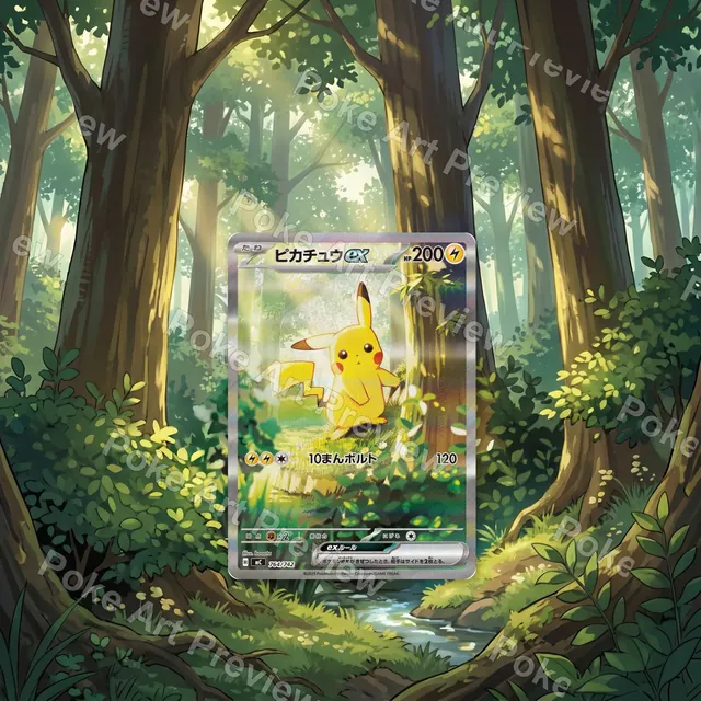 Pikachu ex 764/742 MC Pokemon TCG extension art collector display