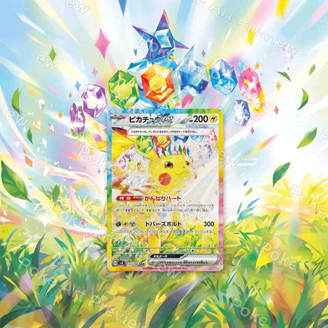 Pikachu ex 132/106 Super Electric Breaker Pokemon TCG extension art collector display