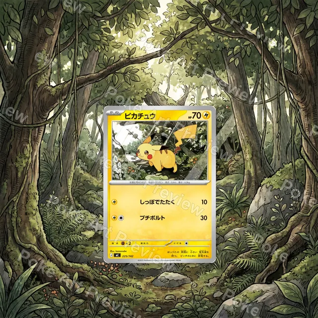Pikachu 225/742 MC Pokemon TCG extension art collector display