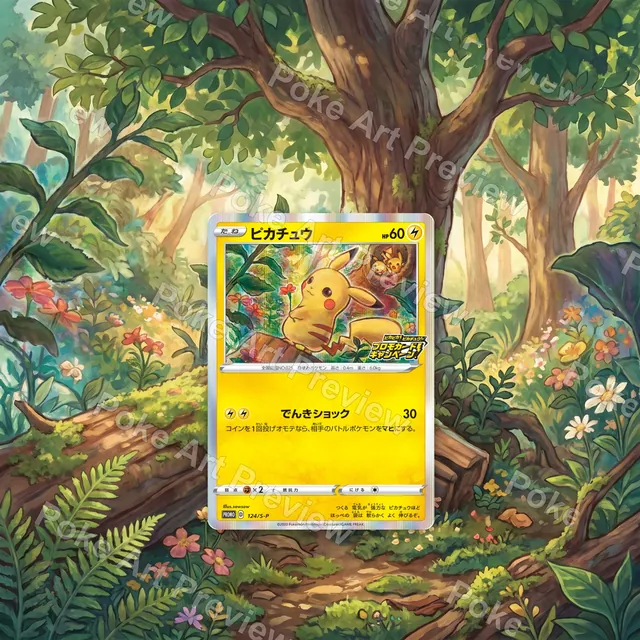 Pikachu 124/S-P S-P Promo Pokemon TCG extension art collector display