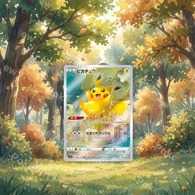Pikachu 205/172 VSTAR Universe Pokemon TCG extension art collector display