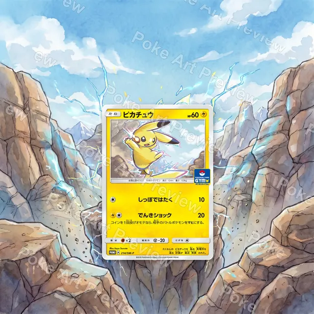 Pikachu 214/SM-P SM-P Promo Pokemon TCG extension art collector display