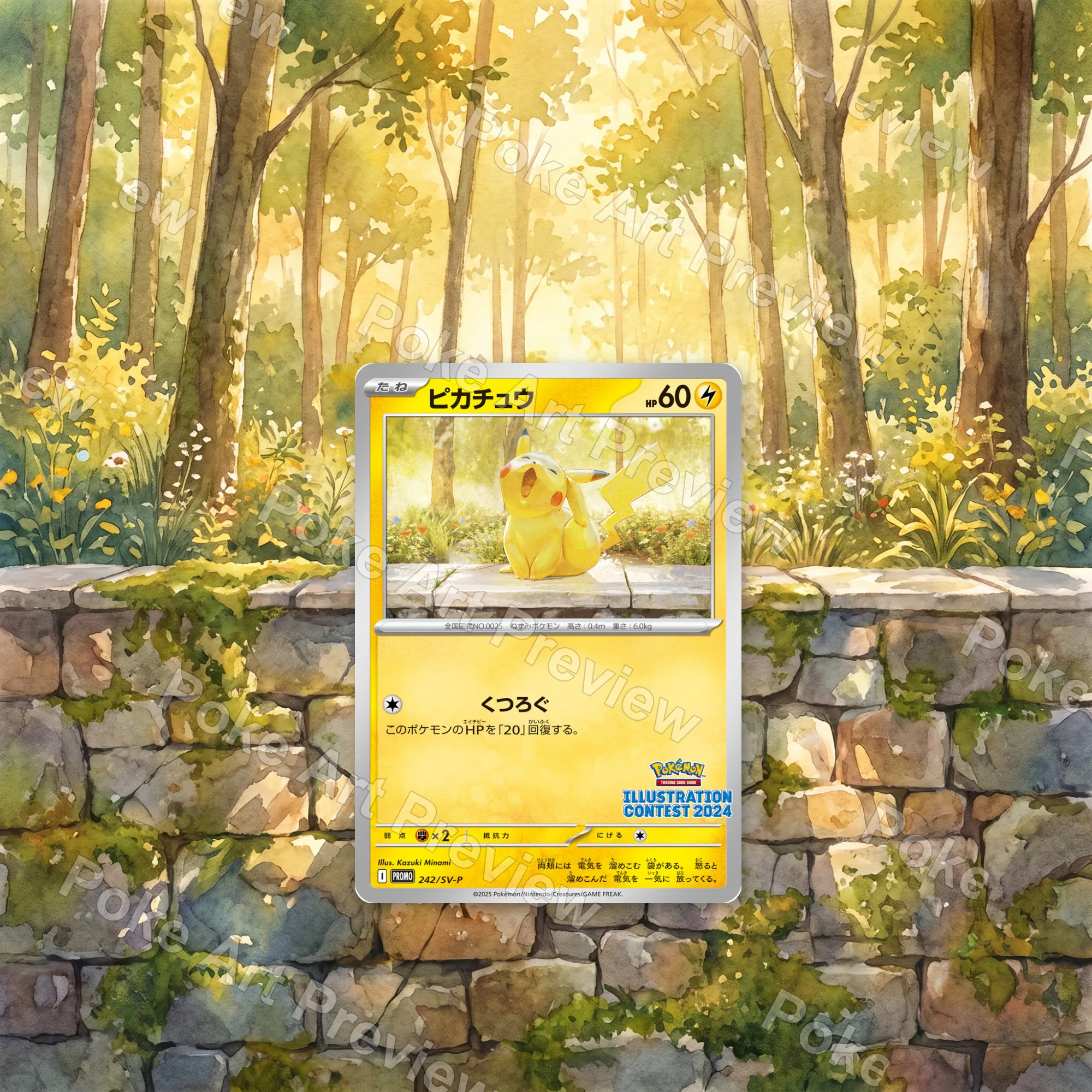 Pikachu 242/SV-P SV-P Promo Pokemon TCG extension art collector display