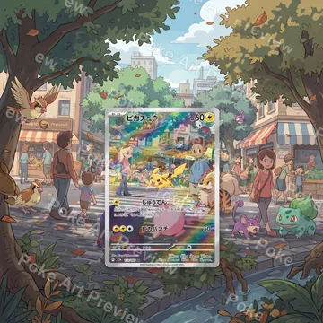 Pikachu 173/165 Pokemon Card 151 Pokemon TCG extension art collector display view 1