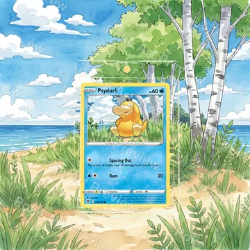 Psyduck 28/189 Astral Radiance Pokemon TCG extension art collector display view 6