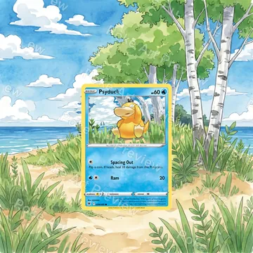 Psyduck 28/189 Astral Radiance Pokemon TCG extension art collector display view 1