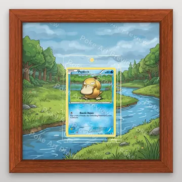 Psyduck 32/149 Boundaries Crossed Pokemon TCG extension art collector display view 2