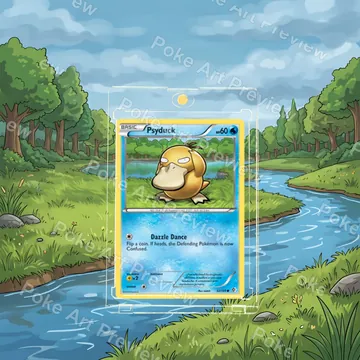 Psyduck 32/149 Boundaries Crossed Pokemon TCG extension art collector display view 1