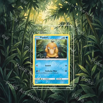 Psyduck 40/236 Cosmic Eclipse Pokemon TCG extension art collector display view 6