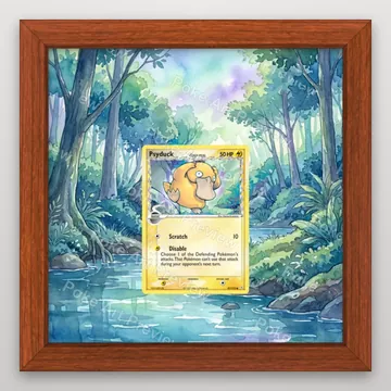 Psyduck Delta Species 81/110 EX Holon Phantoms Pokemon TCG extension art collector display view 2